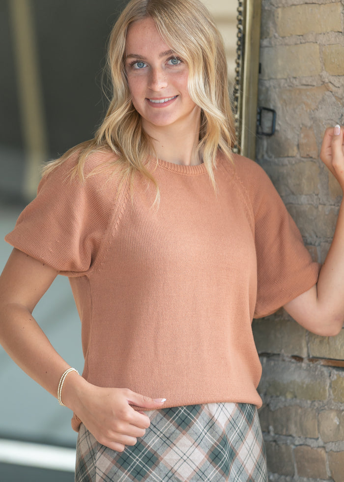 Puff Sleeve Relaxed Fit Sweater FF Tops