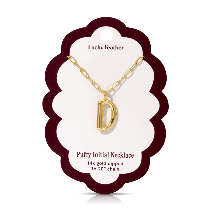 Puffy Initial Necklace