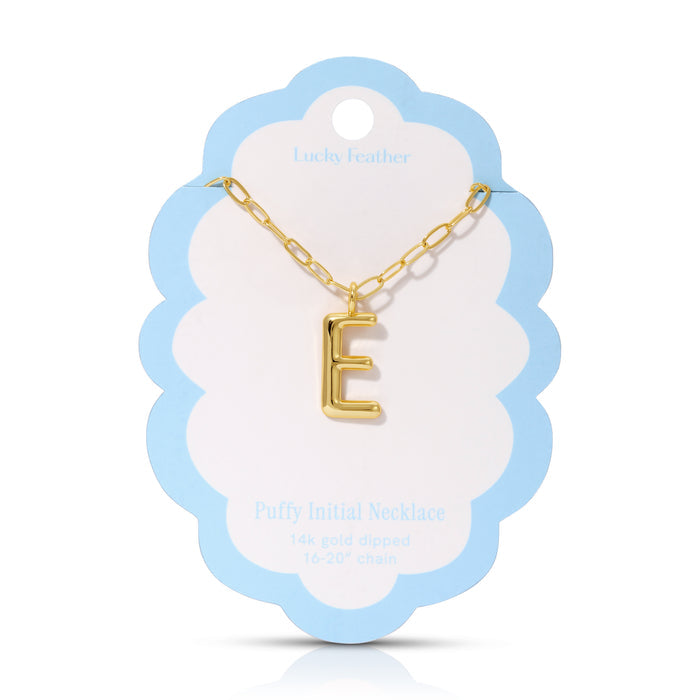 Puffy Initial Necklace
