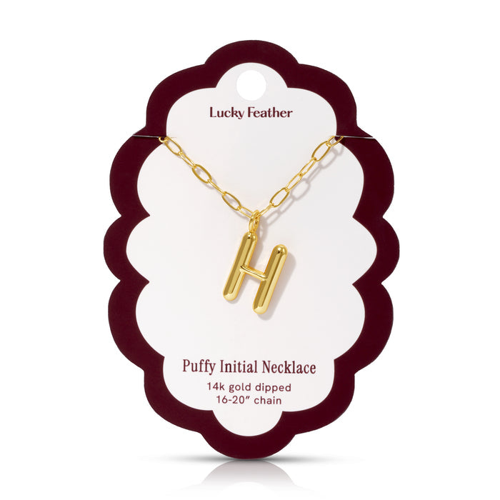Puffy Initial Necklace