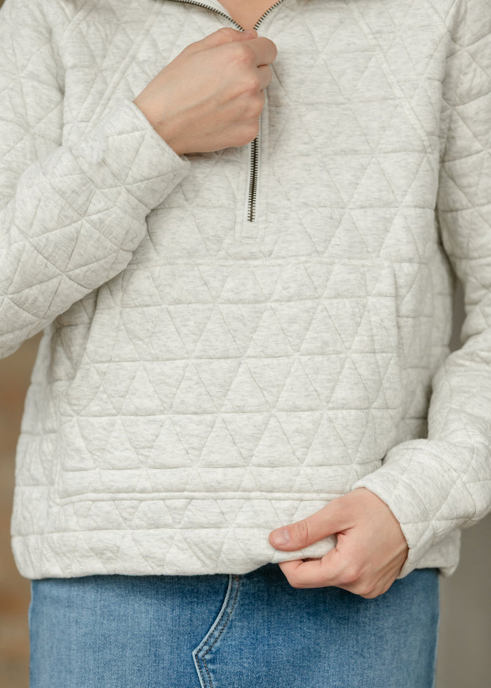 Quilted Quarter Zip Pullover FF Layering Essentials