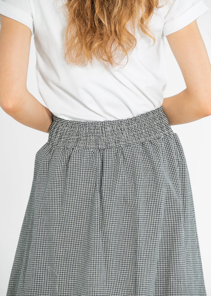 Gingham Balloon Midi Skirt FF Skirts