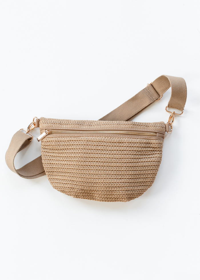 Raffia Woven Crossbody Bag Accessory