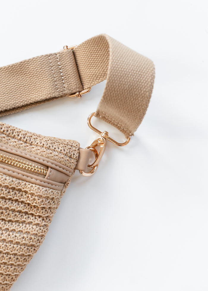 Raffia Woven Crossbody Bag Accessory