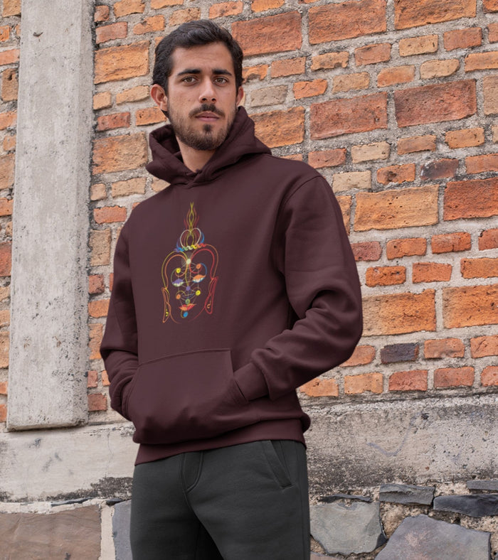 Rainbow Buddha Hoodie Choice of Colors — Image 2 by Symbolika