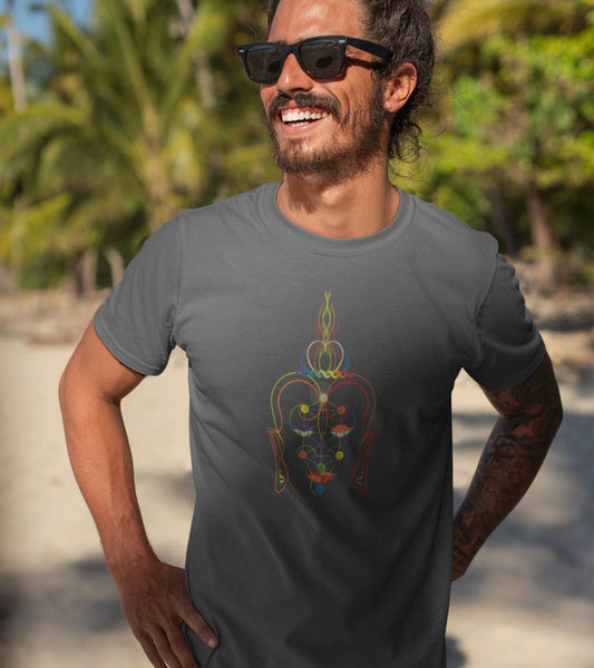 Rainbow Buddha T-Shirt Choice of Colors — visionary art by Symbolika