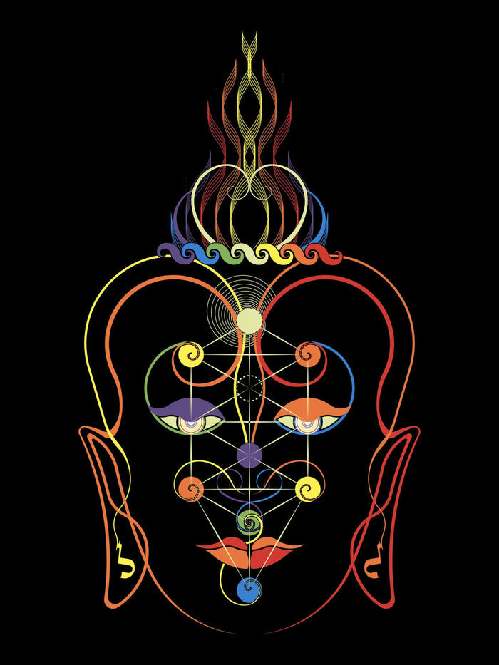 Rainbow Buddha T-Shirt Choice of Colors — Image 2 by Symbolika