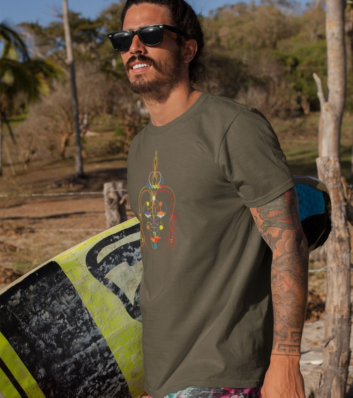 Rainbow Buddha T-Shirt Choice of Colors — Image 5 by Symbolika
