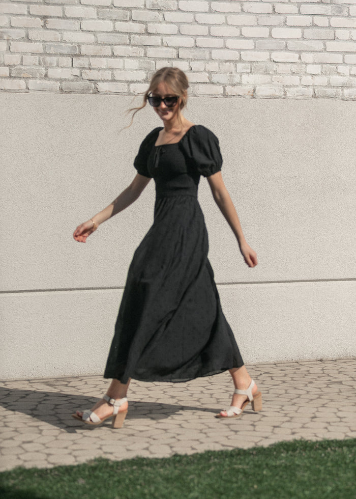 Rayna Black Eyelet Maxi Dress IC Dresses