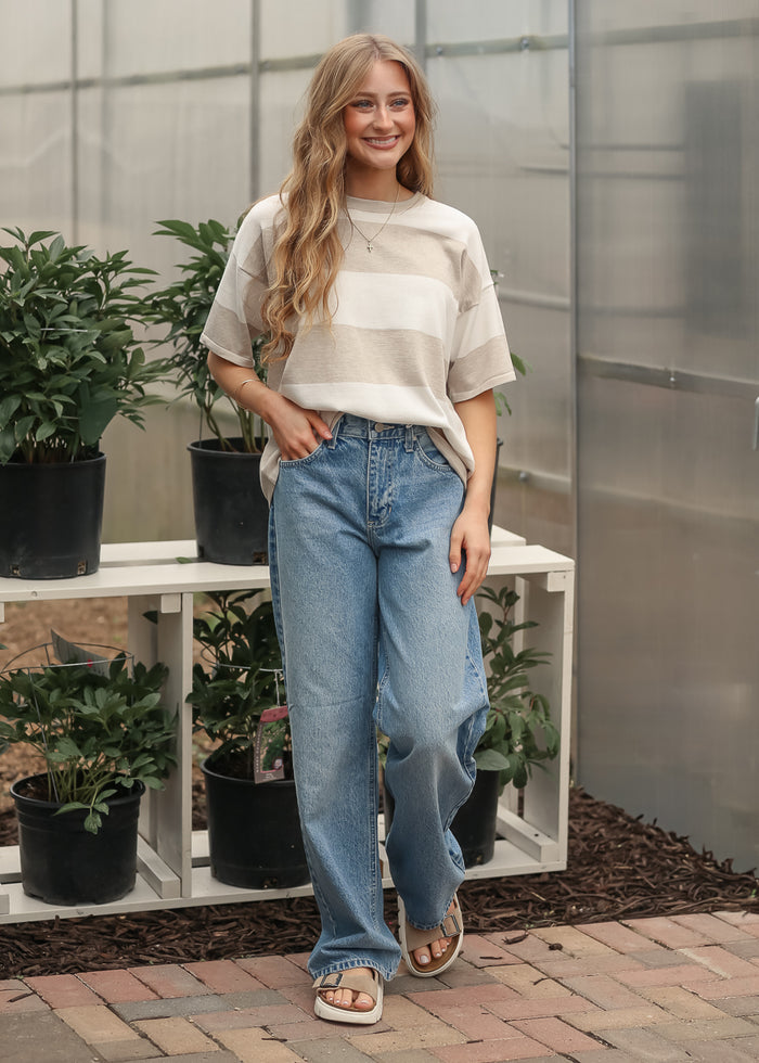 Relaxed Fit Striped T-Shirt FF Tops