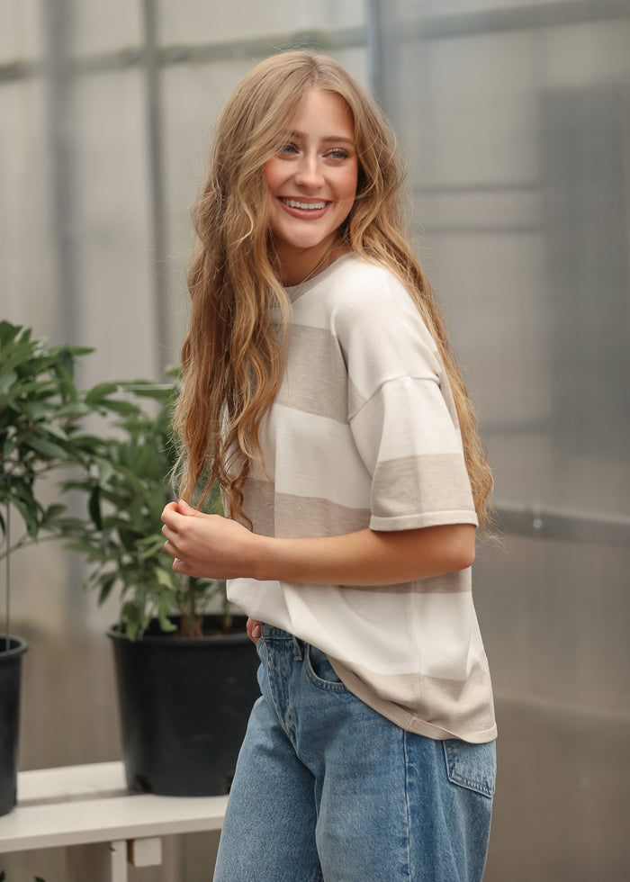 Relaxed Fit Striped T-Shirt FF Tops
