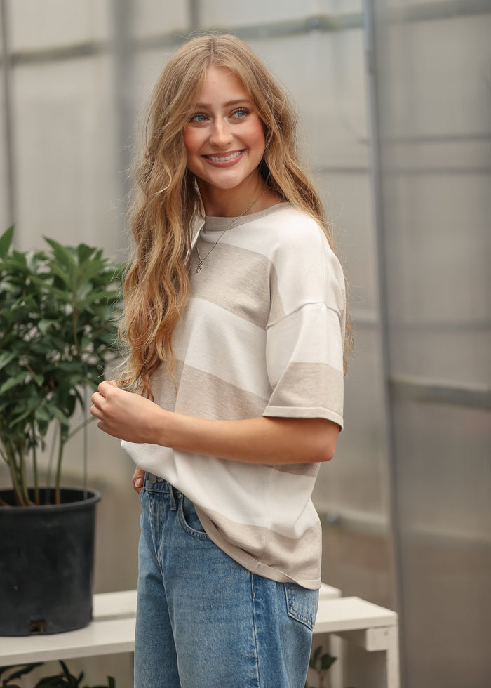 Relaxed Fit Striped T-Shirt FF Tops
