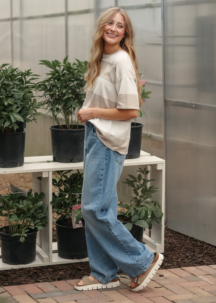 Relaxed Straight Leg Jeans FF Pants
