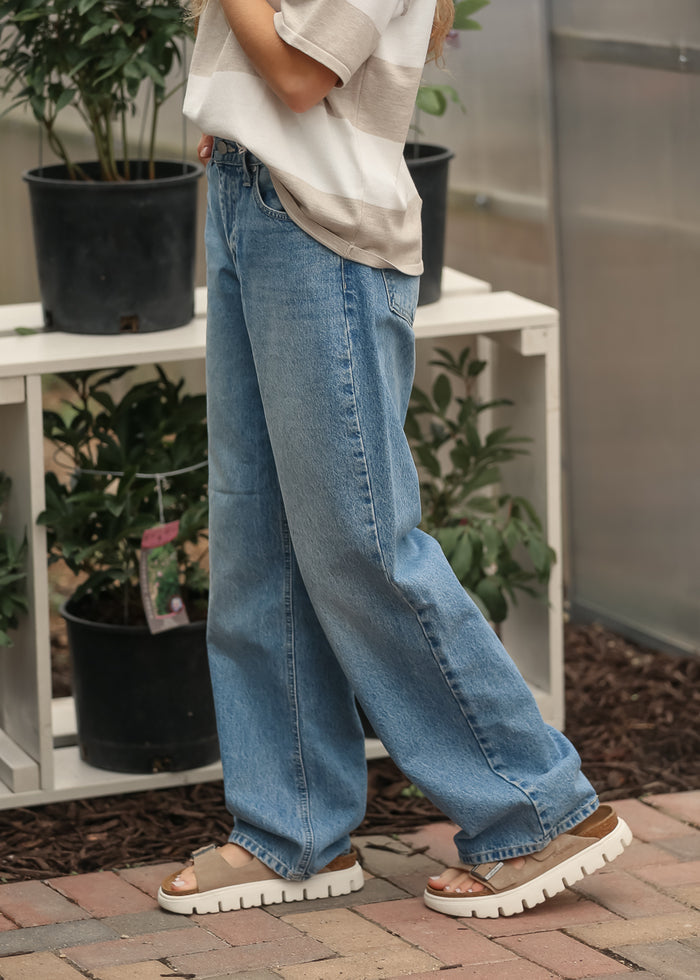 Relaxed Straight Leg Jeans FF Pants