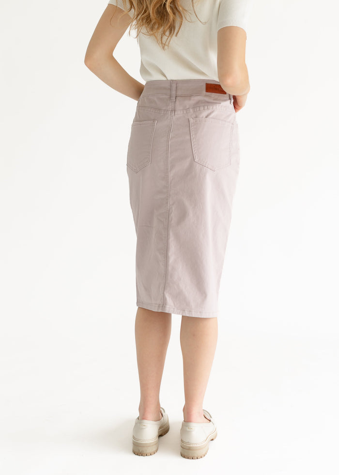 Remi Lilac Denim Midi Skirt IC Skirts
