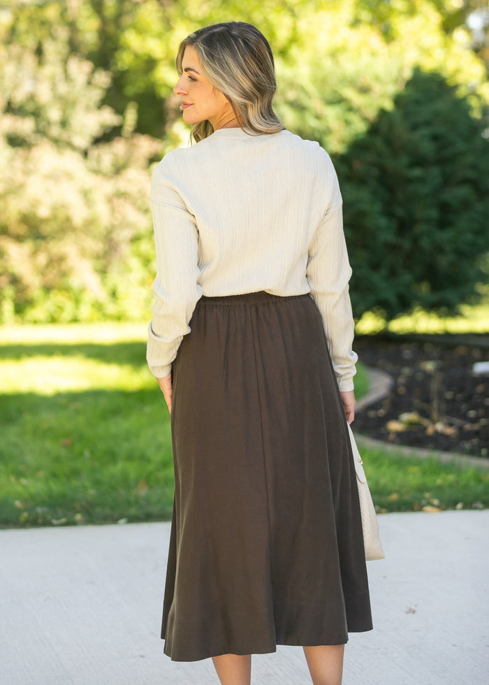 Ribbed Long Sleeve Sweater FF Tops