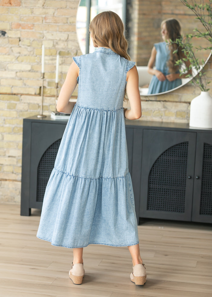 Roman Chambray Midi Dress IC Dresses