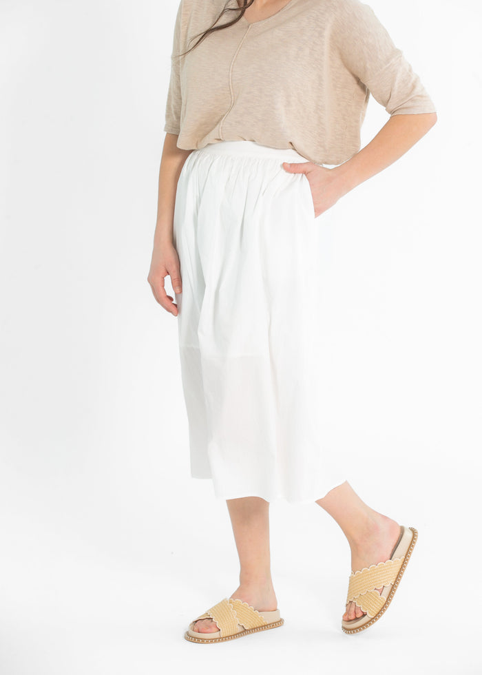 Taye Ivory A-line Midi Skirt FF Skirts