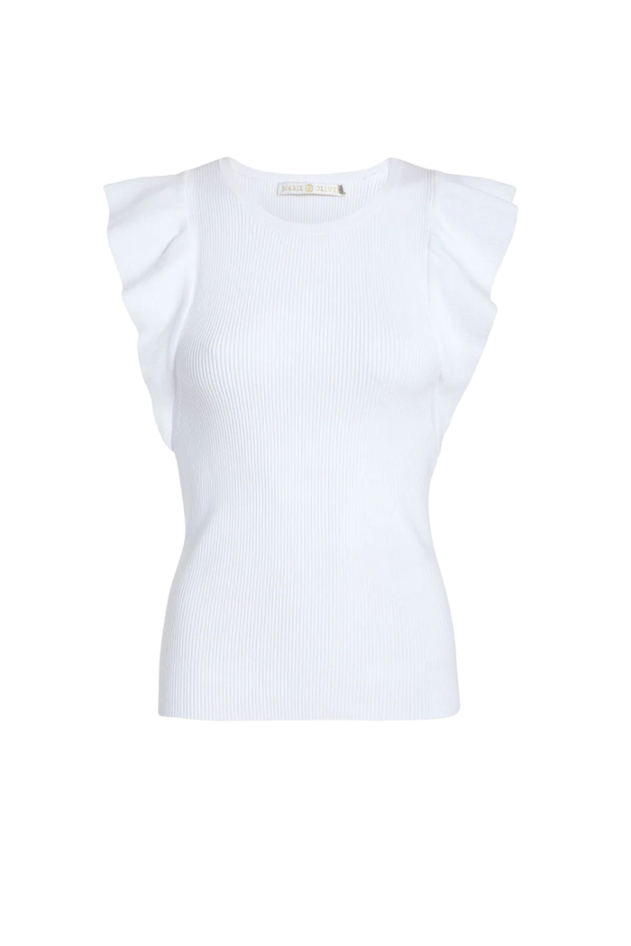 Marie Oliver Rory Top in cool white