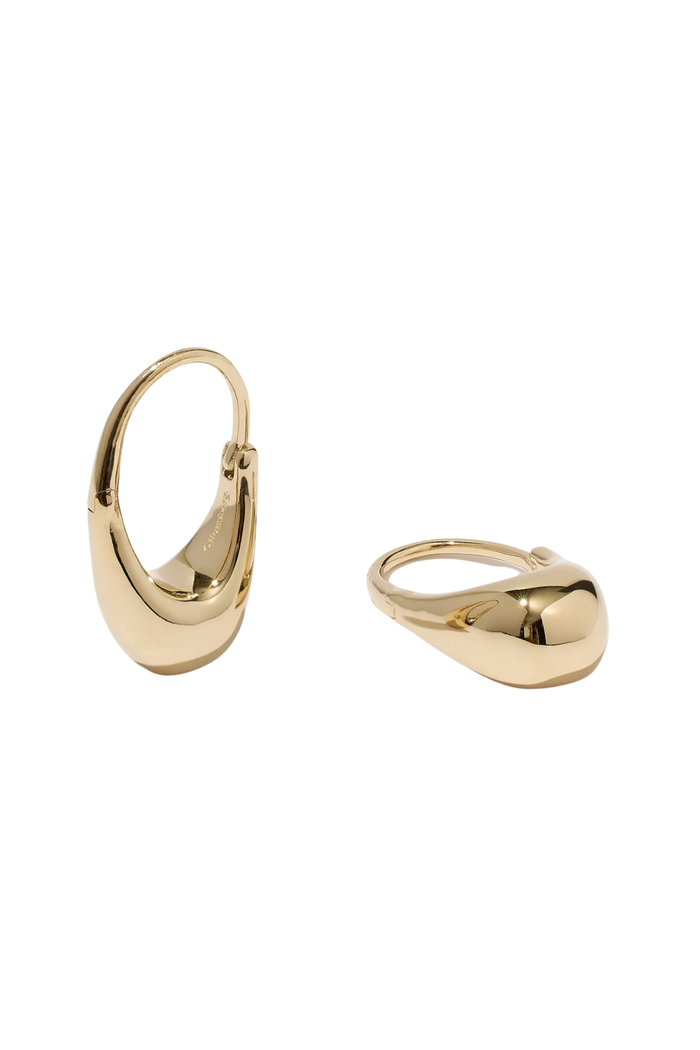 Otiumberg Roscida Drop Hoops in gold vermeil