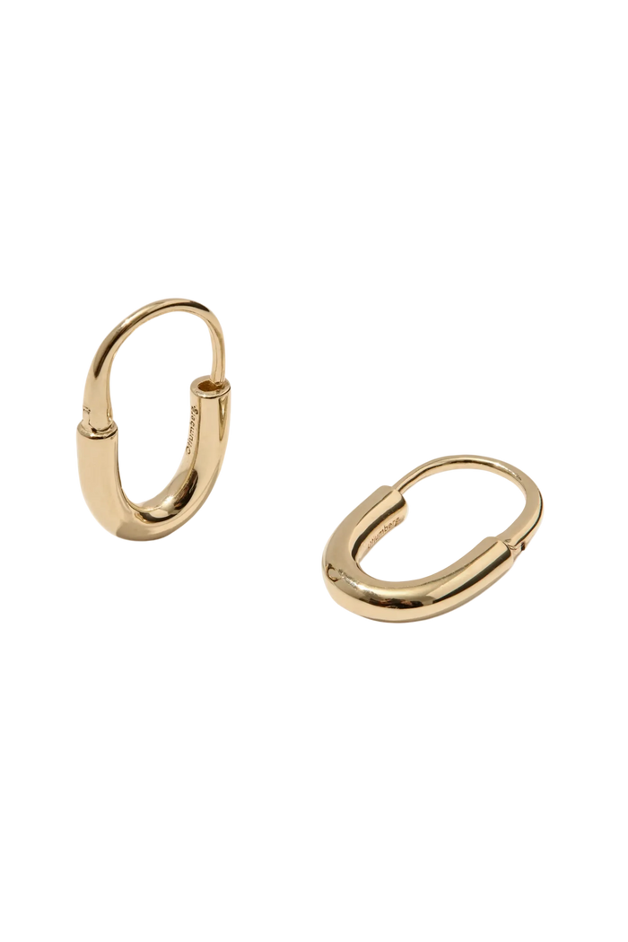 Otiumberg Roscida Oval Hoops in gold vermeil