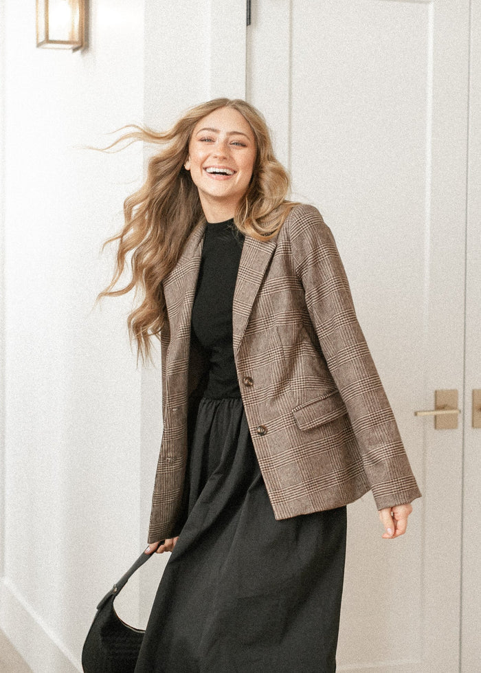 Ambition Houndstooth Blazer FF Layering Essentials