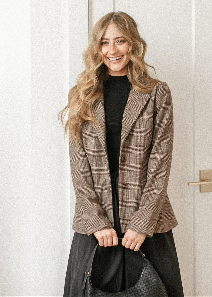 Ambition Houndstooth Blazer FF Layering Essentials