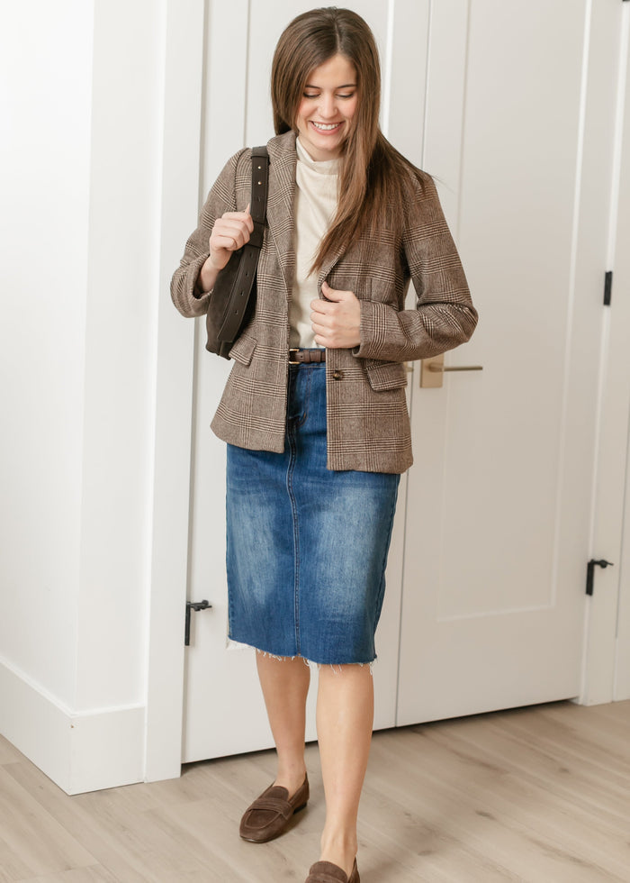 Ambition Houndstooth Blazer FF Layering Essentials
