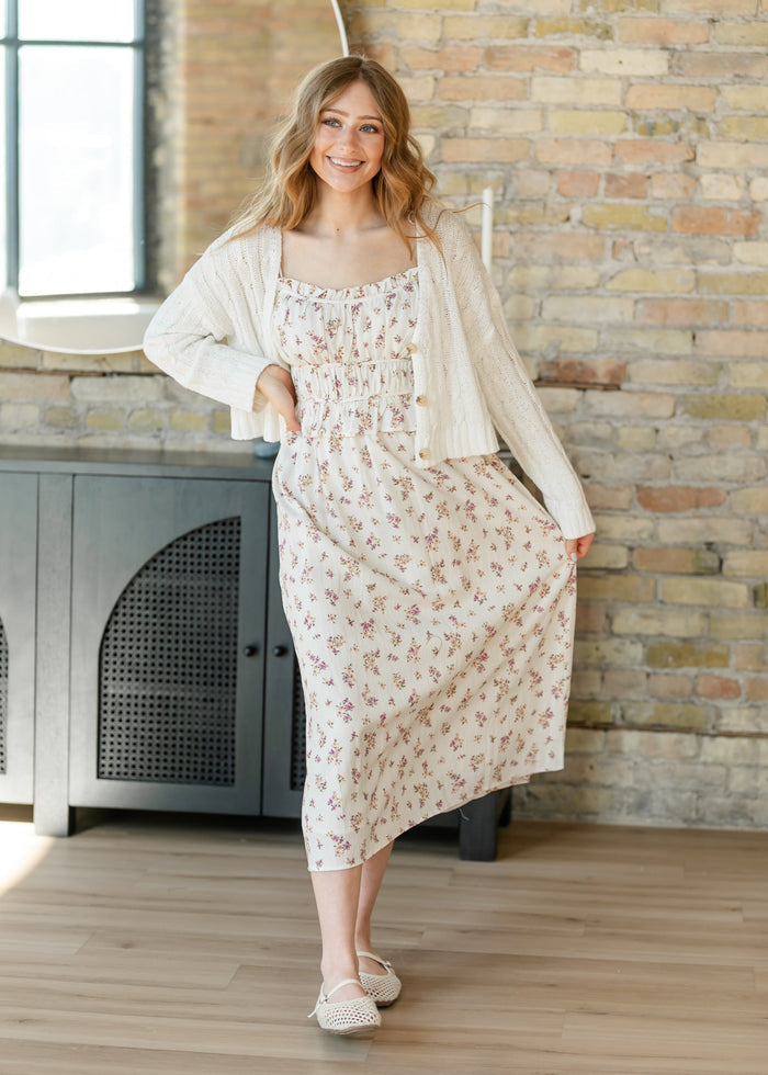 Sadie & Sage® Bouquet Sweetheart Midi Dress FF Dresses