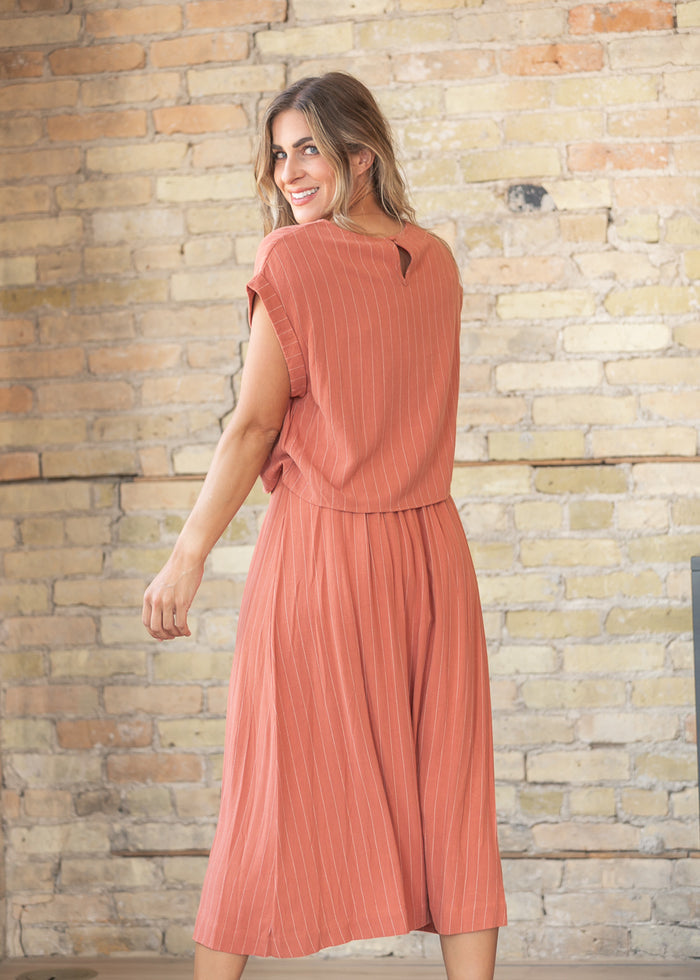 Sadie & Sage® Sugarloaf Striped Cuffed Top FF Tops