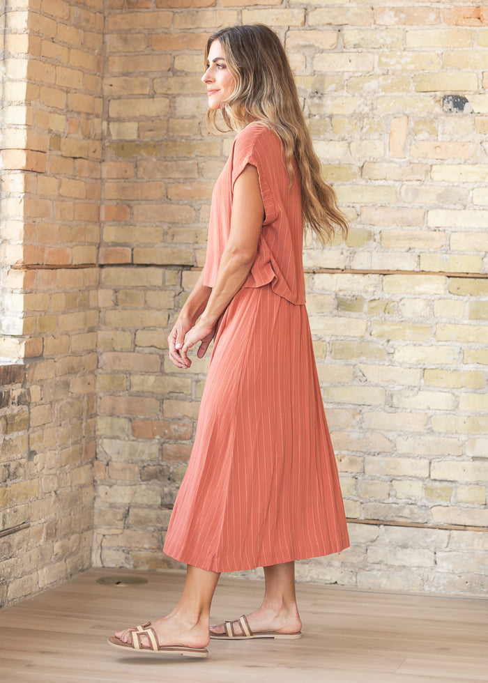 Sadie & Sage® Sugarloaf Striped Cuffed Top FF Tops