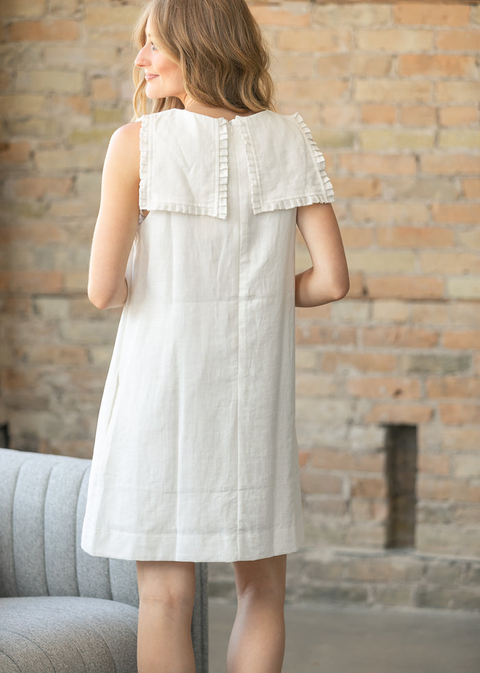 Sailor Style Ruffle Midi Dress FF Dresses