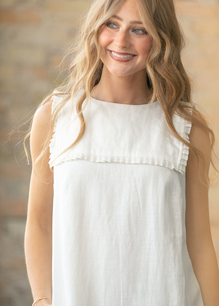 Sailor Style Ruffle Midi Dress FF Dresses