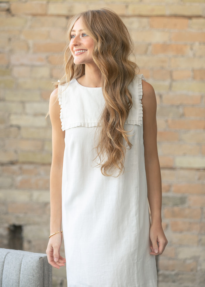 Sailor Style Ruffle Midi Dress FF Dresses