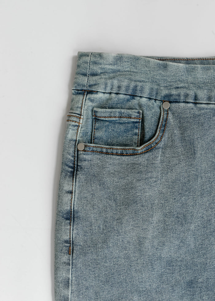 Sandra Classic Wash Midi Denim Skirt IC Skirts