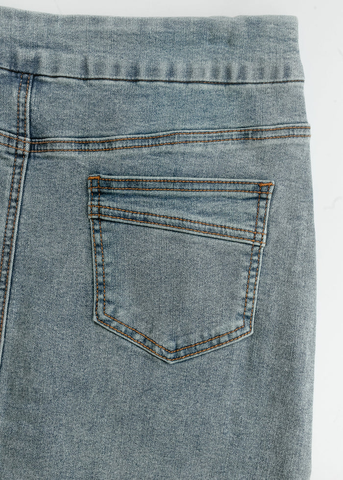 Sandra Classic Wash Midi Denim Skirt IC Skirts
