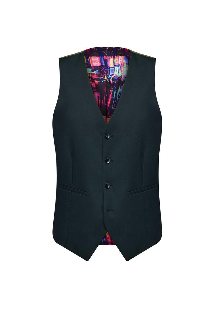 Saul Waist Coat Green - D2 - Harrys for Menswear
