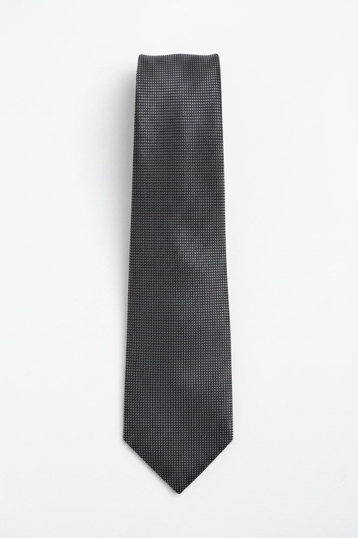 Charcoal Self-Pattern Tie