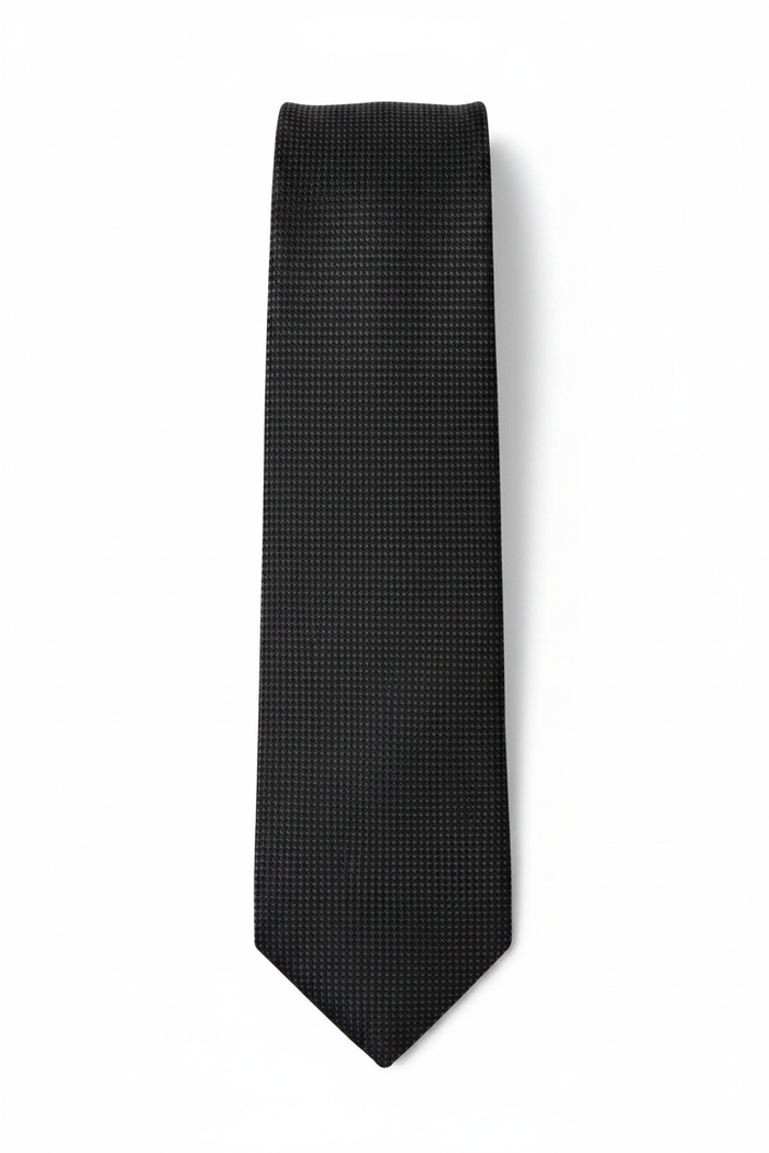 Black Self-Pattern Tie