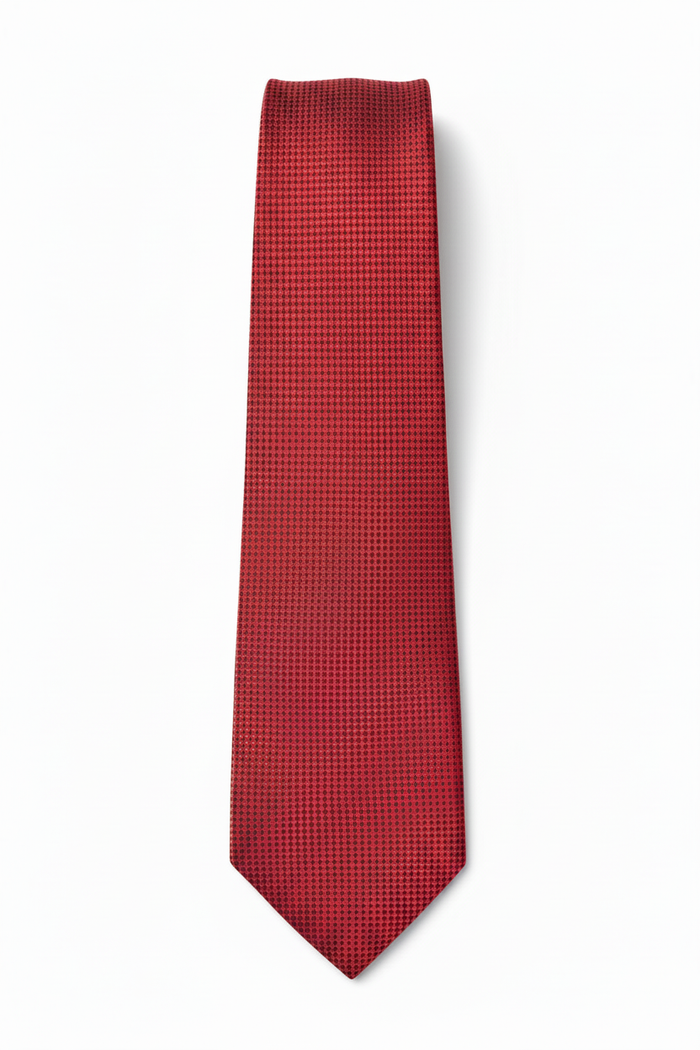 Red Self-Pattern Tie