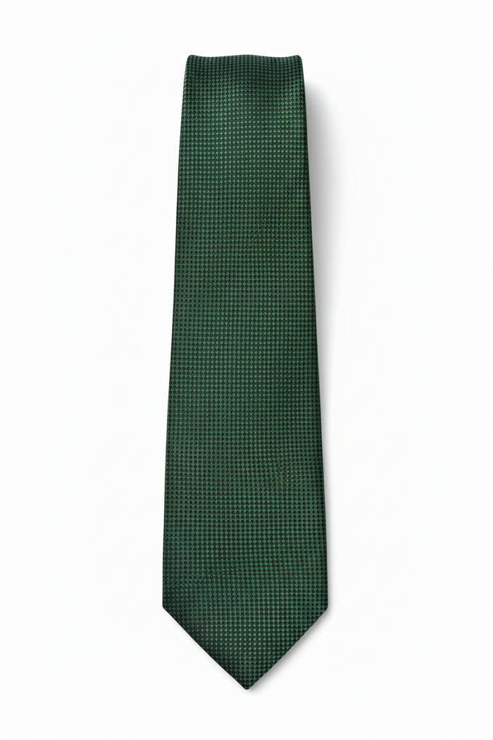 Bottle Green Self-Pattern Tie