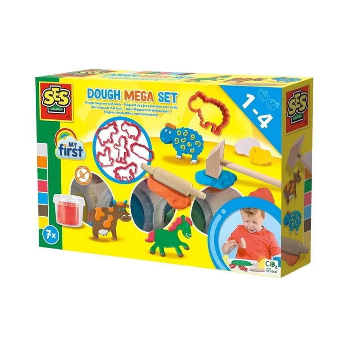 SES Creative My First Dough Mega Set with Tools 7x90g - ebebek