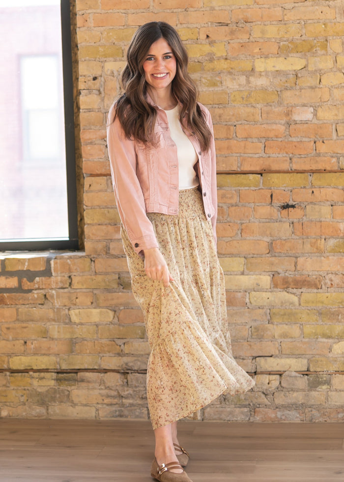 Shea Blush Lightweight Denim Jacket IC Layering Essentials