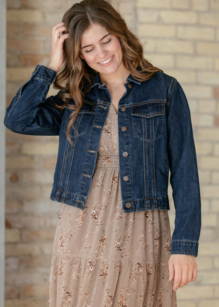 Shea Dark Wash Lightweight Denim Jacket IC Layering Essentials