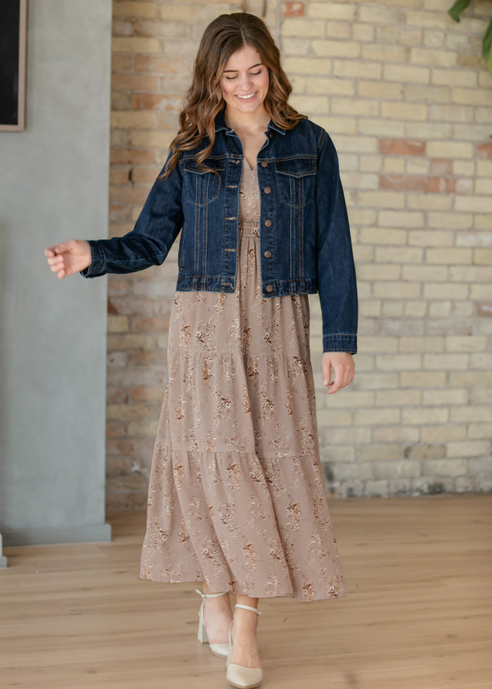 Shea Dark Wash Lightweight Denim Jacket IC Layering Essentials