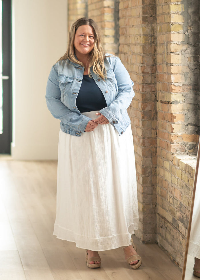 Shea Light Wash Lightweight Denim Jacket IC Layering Essentials