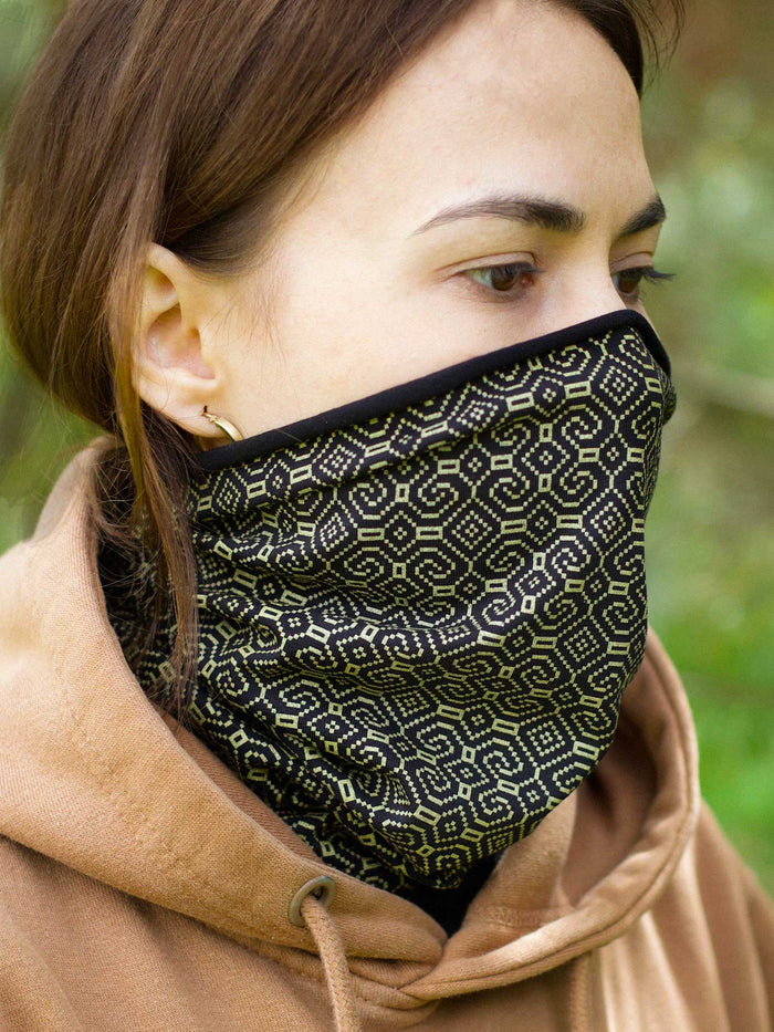 Shipibo Neck Gaiter Black — Image 2 by Symbolika