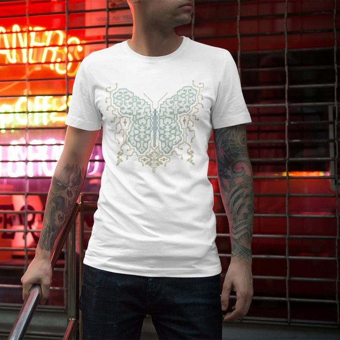Shipibo Butterfly T-Shirt — visionary art by Symbolika