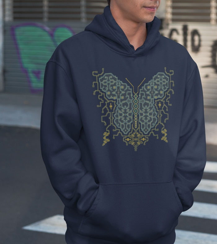 Shipibo Butterfly Hoodie Choice of Colors — Image 2 by Symbolika