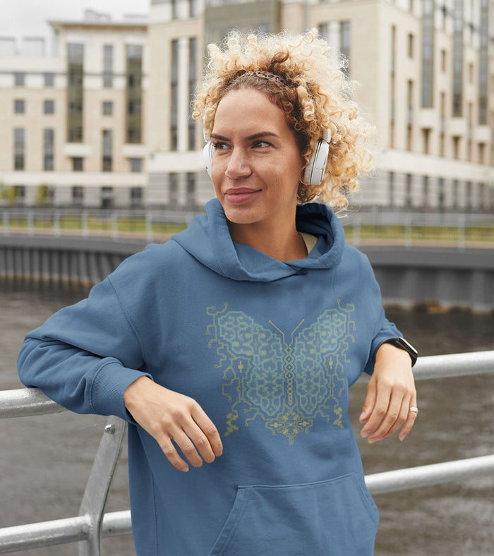 Shipibo Butterfly Hoodie Choice of Colors — Image 4 by Symbolika